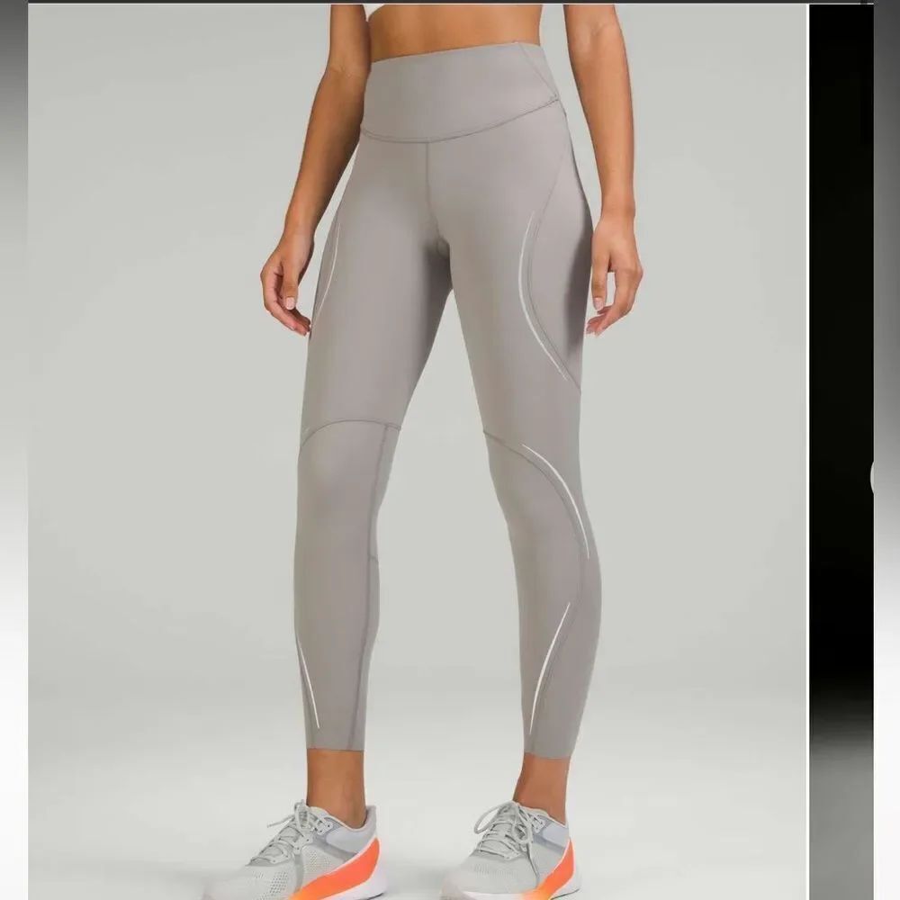 Lululemon Base Pace High Rise Reflective Tight Legging Gull Grey